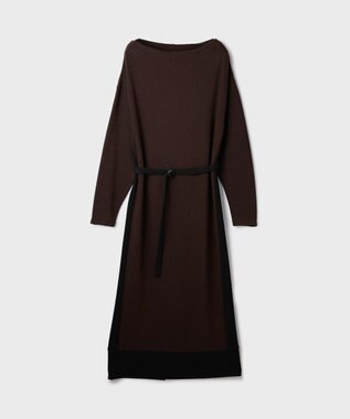 GRACE CONTINENTAL バイカラーカットワンピース ブラウン