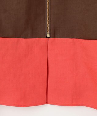 GRACE CONTINENTAL バイカラージップスカート ブラウン