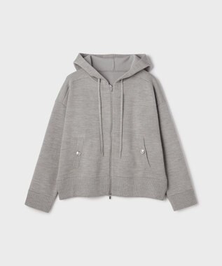 GRACE CONTINENTAL フォルムニットパーカー グレー