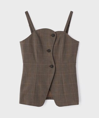 GRACE CONTINENTAL フロントウェーブキャミ ブラウン