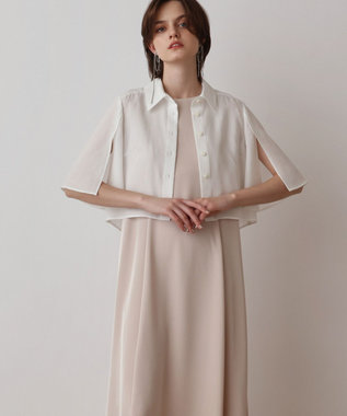 GRACE CONTINENTAL フレアスリーブシャツ ホワイト