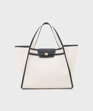 GRACE CONTINENTAL フラップトートバッグ ホワイト