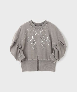 GRACE CONTINENTAL ピグメントショートトップ チャコール