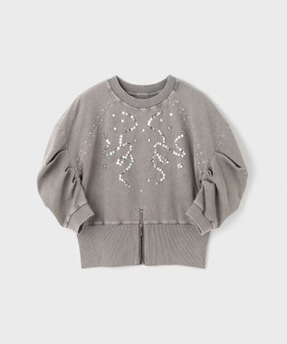 GRACE CONTINENTAL ピグメントショートトップ チャコール