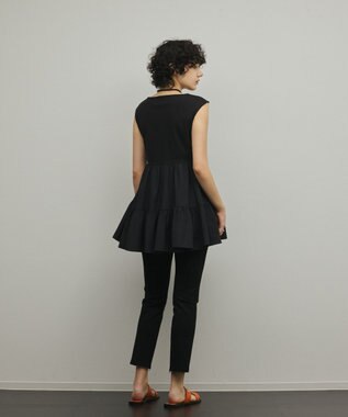 GRACE CONTINENTAL フレア切替カットトップ ブラック