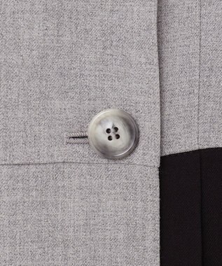 GRACE CONTINENTAL ウールタッチバイカラードレス グレー