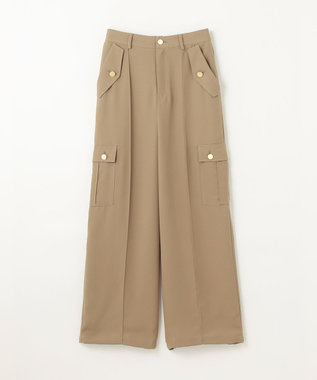 GRACE CONTINENTAL バックサテンカーゴパンツ カーキ