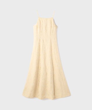 GRACE CONTINENTAL リーフジャガードキャミワンピース ベージュ