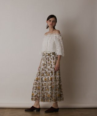 GRACE CONTINENTAL シャーリングトップ ホワイト