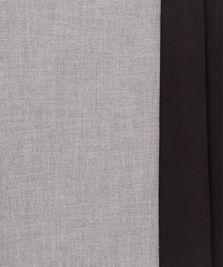 GRACE CONTINENTAL ウールタッチバイカラードレス グレー