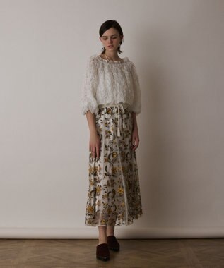 GRACE CONTINENTAL シャーリングトップ ホワイト