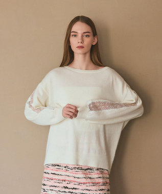 GRACE CONTINENTAL レーススリーブトップ