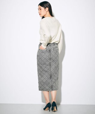 GRACE CONTINENTAL ナンバーモチーフニットトップ キナリ
