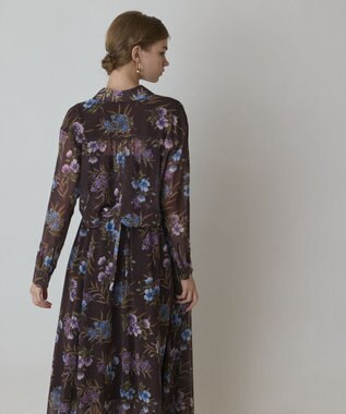 GRACE CONTINENTAL プリントセットアップワンピース ブラウン