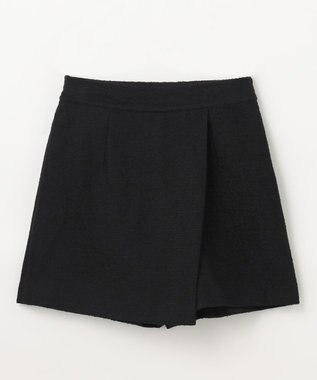 GRACE CONTINENTAL ツイードラップショートパンツ ブラック