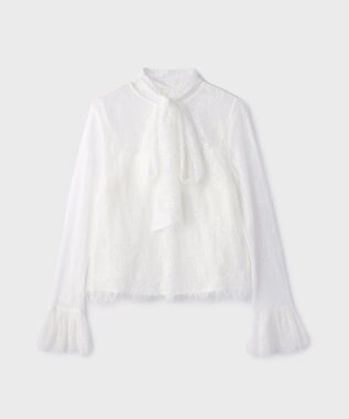 GRACE CONTINENTAL レースボウタイブラウス ホワイト