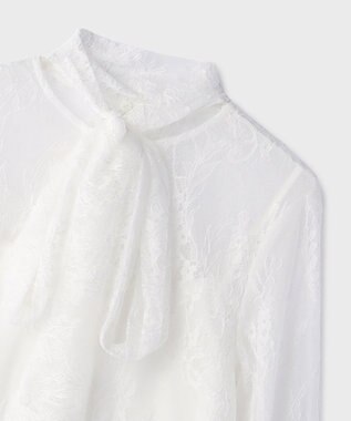 GRACE CONTINENTAL レースボウタイブラウス ホワイト