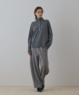 GRACE CONTINENTAL ウールオーバーニットトップ グレー