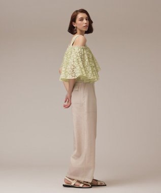GRACE CONTINENTAL レースケープカットトップ ライトグリーン