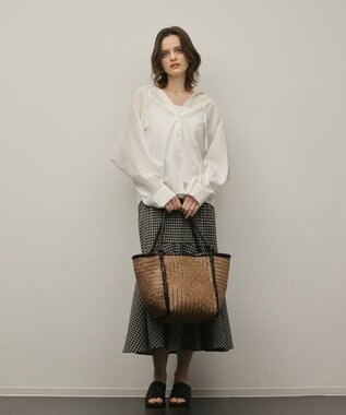 GRACE CONTINENTAL フードシャツ ホワイト