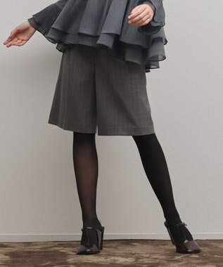 GRACE CONTINENTAL スーツ地ハーフパンツ グレンチェック