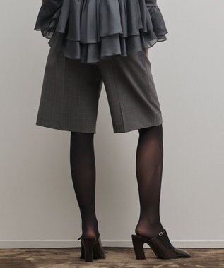 GRACE CONTINENTAL スーツ地ハーフパンツ グレンチェック