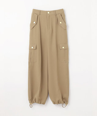 GRACE CONTINENTAL バックサテンカーゴパンツ カーキ