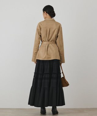 GRACE CONTINENTAL スエードライクシャツ ベージュ