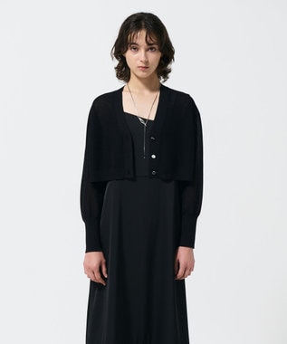 GRACE CONTINENTAL シアーカノコニットカーディガン ブラック