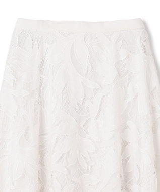 GRACE CONTINENTAL ケミカルリーフスカート ホワイト
