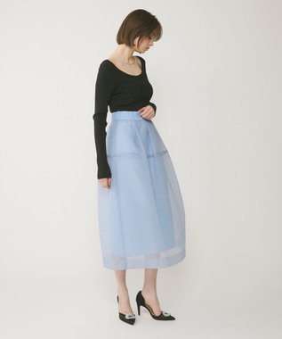GRACE CONTINENTAL ダンボールメッシュスカート ブルー