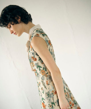 GRACE CONTINENTAL フラワーマーメイドドレス イエロー