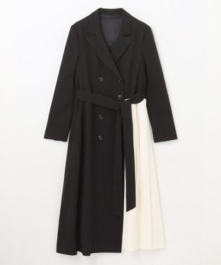 GRACE CONTINENTAL ウールタッチバイカラードレス ブラック