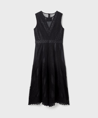 GRACE CONTINENTAL レースパッチワークドレス ブラック