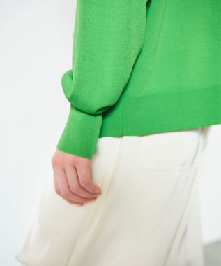 GRACE CONTINENTAL ルーズVネックニットカーディガン グリーン
