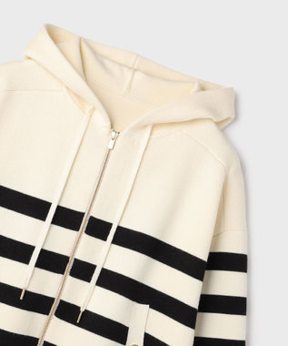 GRACE CONTINENTAL フォルムニットパーカー バイカラー