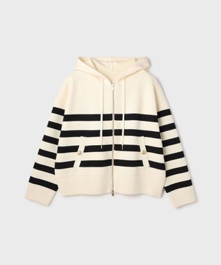 GRACE CONTINENTAL フォルムニットパーカー バイカラー