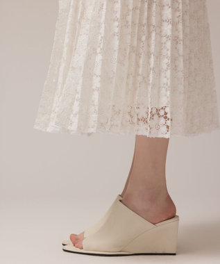 GRACE CONTINENTAL レースプリーツスカート ホワイト