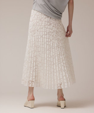 GRACE CONTINENTAL レースプリーツスカート ホワイト