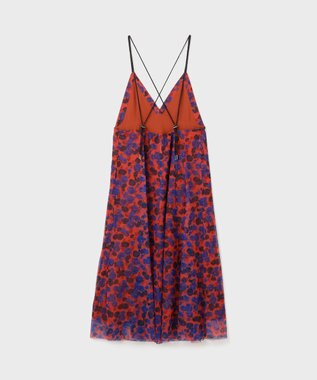 GRACE CONTINENTAL フラワーチュールプリントキャミワンピース レッド