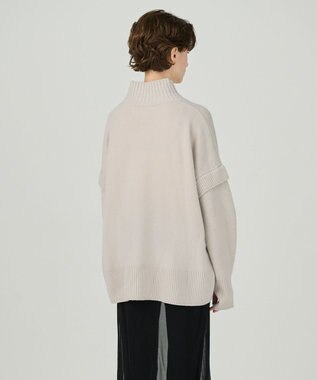 GRACE CONTINENTAL クーマラムニットトップ ベージュ