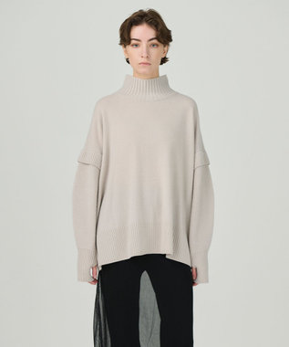 GRACE CONTINENTAL クーマラムニットトップ ベージュ