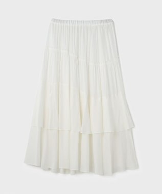 GRACE CONTINENTAL ロングティアードスカート ホワイト
