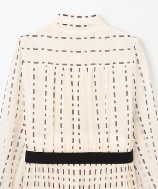 GRACE CONTINENTAL ドットストライププリントワンピース キナリ