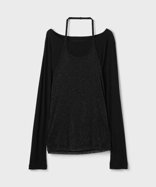 GRACE CONTINENTAL シアーレイヤードカットトップ ブラック