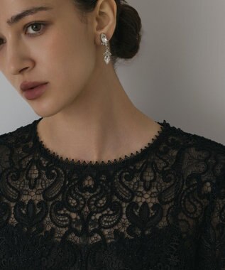 GRACE CONTINENTAL レ－スブラウス ブラック