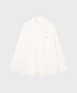 GRACE CONTINENTAL メッシュオーバーシャツ ホワイト