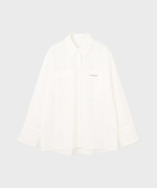 GRACE CONTINENTAL メッシュオーバーシャツ ホワイト