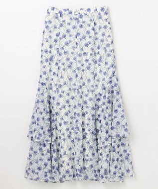 GRACE CONTINENTAL スモールフラワーマーメイドスカート キナリ