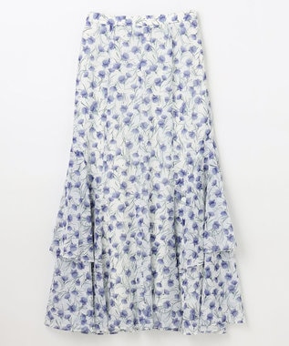 GRACE CONTINENTAL スモールフラワーマーメイドスカート キナリ